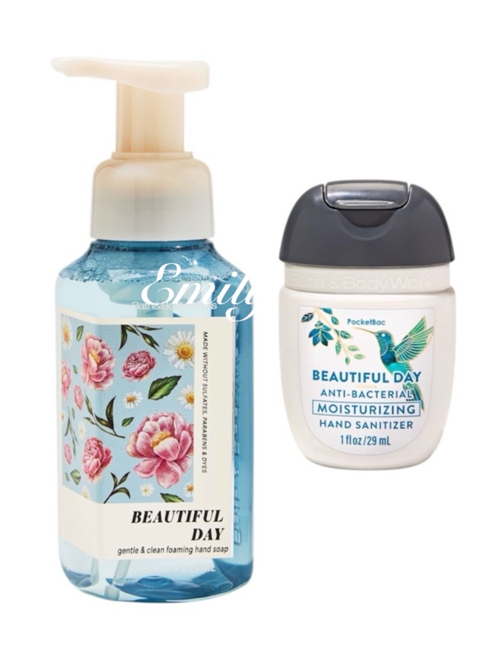 Bath & Body Works BEAUTIFUL DAY Foam Hand Soap + matching PocketBac Set Bundle